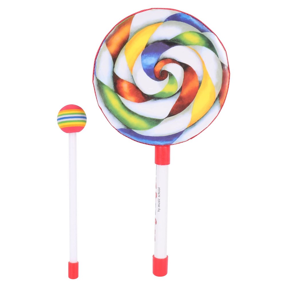 ALOEU Kids Percussion Lollipop Drum, 6inch