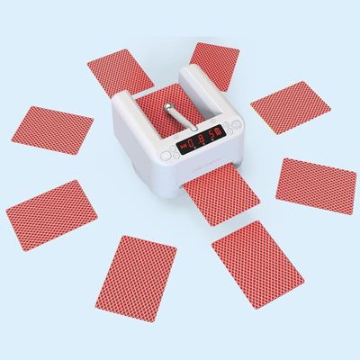 XARONF Automatic Poker Card Dealer Machine, 360 Rotating Electric Card Dealer Robot Poker Machine with LED Display Screen, Touch Sensitive Setting, for 2-8 People Game, Not Shuffle Function