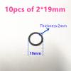 CONROS 9 Sizes Silicone Rubber Band Pulley Transmission Engine Drive Round Belts Tape DIY Toy Module Car Motor Stretch (Size : 10pcs 2x19mm) view 2