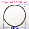 CONROS 9 Sizes Silicone Rubber Band Pulley Transmission Engine Drive Round Belts Tape DIY Toy Module Car Motor Stretch (Size : 10pcs 2.5x80mm) view 2