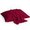 Atiksh Beddings Pack of 2 Toddler Travel Pillow Cases 100% Soft Egyptian Cotton, 600 Thread Count with Zipper Closure for Small Travel Pillowcase 12x16 inch, Burgundy view 1