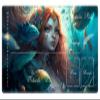 EDGFRTOIO Playmat Compatible with Lorcana TCG Zone Card Game Playing, 24"x14" Commander Deck Gaming Desk Duel Mat Card Gameplay, Mermaid Fairytale view 1