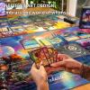 EDGFRTOIO Playmat Compatible with Lorcana TCG Zone Card Game Playing, Game Mats Tabletop Magic Play Mats 24"x14" Commander Deck Gaming Desk Duel Mat Card Gameplay Mats, Anime Woodland Forest view 2