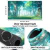 EDGFRTOIO Playmat Compatible with Lorcana TCG Zone Card Game Playing, Game Mats Tabletop Magic Play Mats 24"x14" Commander Deck Gaming Desk Duel Mat Card Gameplay Mats, Anime Woodland Forest view 3