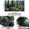 EDGFRTOIO Playmat with Zones for Card Game Playing, Compatible with Lorcana TCG Cards Game Mats 24"x14" Commander Deck Gaming Duel Mat Card Gameplay Mats for Beginner, Fairy Garden in Forest view 3