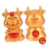 Abaodam 2pcs Cartoon Cow Piggy Bank Cow Coin Container Cute Desktop Ornament for Boys and Girls Saving Pot for Birthdays and Festivals view 1