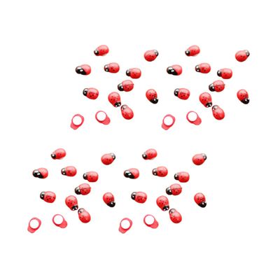 VANZACK 50pcs Ladybug Shaped Landscape Decor Chic Tabletop Crafts for Cute Miniature Ornaments for Living Room and Garden Adornment