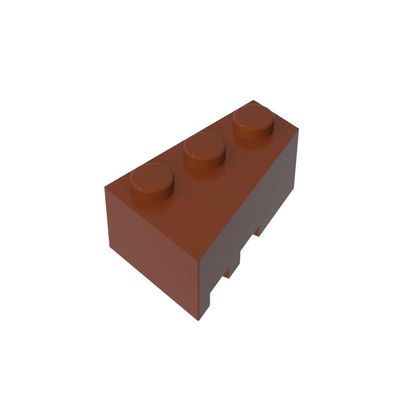 Gobricks GDS-595 6564 Wedge 3x2 Right, Reddish Brown, 50 pcs Brick Parts
