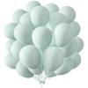 KALOR 12 Inch Pastel Green Balloons, 50 Pcs Latex Helium Macaron Balloons for Kid's Birthday Party, Baby Shower, Wedding, Graduate Party Decorations view 1