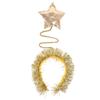 Angoily 1pc Kids Hair Accessories Turban Headband Star Hair Hoop Tinsel Headband Kids Headband Star Headpiece Foil Headband Star Headband Martian Antenna Headband Baby Scarf Christmas, Gloden view 1