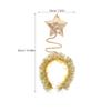 Angoily 1pc Kids Hair Accessories Turban Headband Star Hair Hoop Tinsel Headband Kids Headband Star Headpiece Foil Headband Star Headband Martian Antenna Headband Baby Scarf Christmas, Gloden view 4