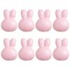 DubMag Crystal knobDraw knobs 8 Pcs Rabbit Head Shape Cabinet Cartoon Knob Pull Handle Ceramic Knobs Cute Knobs Cupboard Drawer Pulls Light Green Ceramic Dresser Handles Drawer Knobs (Color : Pink) view 1