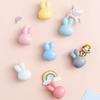 DubMag Crystal knobDraw knobs 8 Pcs Rabbit Head Shape Cabinet Cartoon Knob Pull Handle Ceramic Knobs Cute Knobs Cupboard Drawer Pulls Light Green Ceramic Dresser Handles Drawer Knobs (Color : Pink) view 4