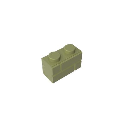 Gobricks GDS-631 98283 Brick Special 1x2 With Masonry Brick Profile, 50 pcs