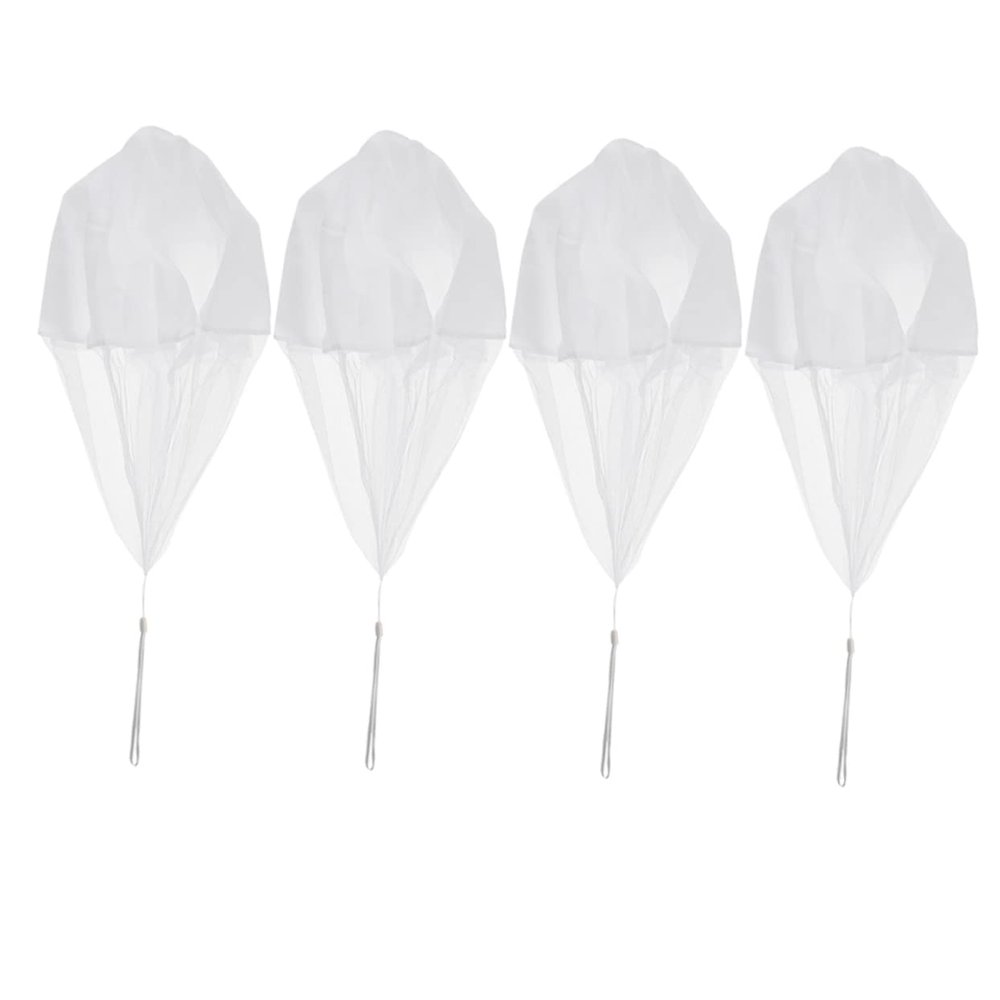 Abaodam 4pcs Boys and Girls Hand Throw Parachute Toys for Outdoor Fun Flying Toys for Boy Girl Engaging Parachutes Strings for Family Play and Travel Activities