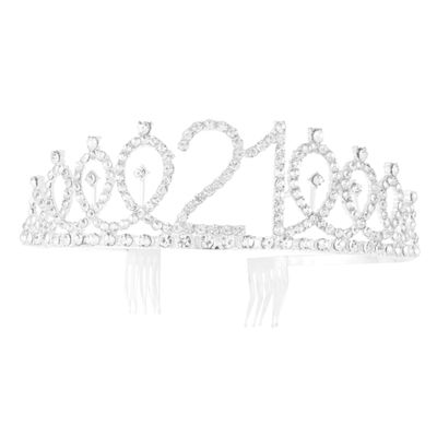 Angoily 1pc Silver Rhinestone Hair Comb for Birthday Alloy Decorative for Parties and Engagements Eye-catching Design