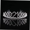 Angoily 1pc Silver Rhinestone Hair Comb for Birthday Alloy Decorative for Parties and Engagements Eye-catching Design view 2
