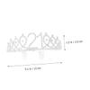 Angoily 1pc Silver Rhinestone Hair Comb for Birthday Alloy Decorative for Parties and Engagements Eye-catching Design view 4