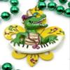 Alligator Keyboard Mardi Gras Bead Necklace Gator view 2