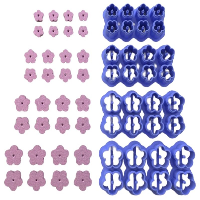 Polymer Clay Multi cutter to make daisy shapes / 8 cutter guide/ 4 size included