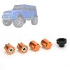 4pcs M4 Nut Wheel Rim Center Aluminum Alloy Upgrade Part for Axial SCX10 90046 D90 (Yellow) view 2