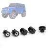 4pcs M4 Nut Wheel Rim Center Aluminum Alloy Upgrade Part for Axial SCX10 90046 D90 (Black) view 3