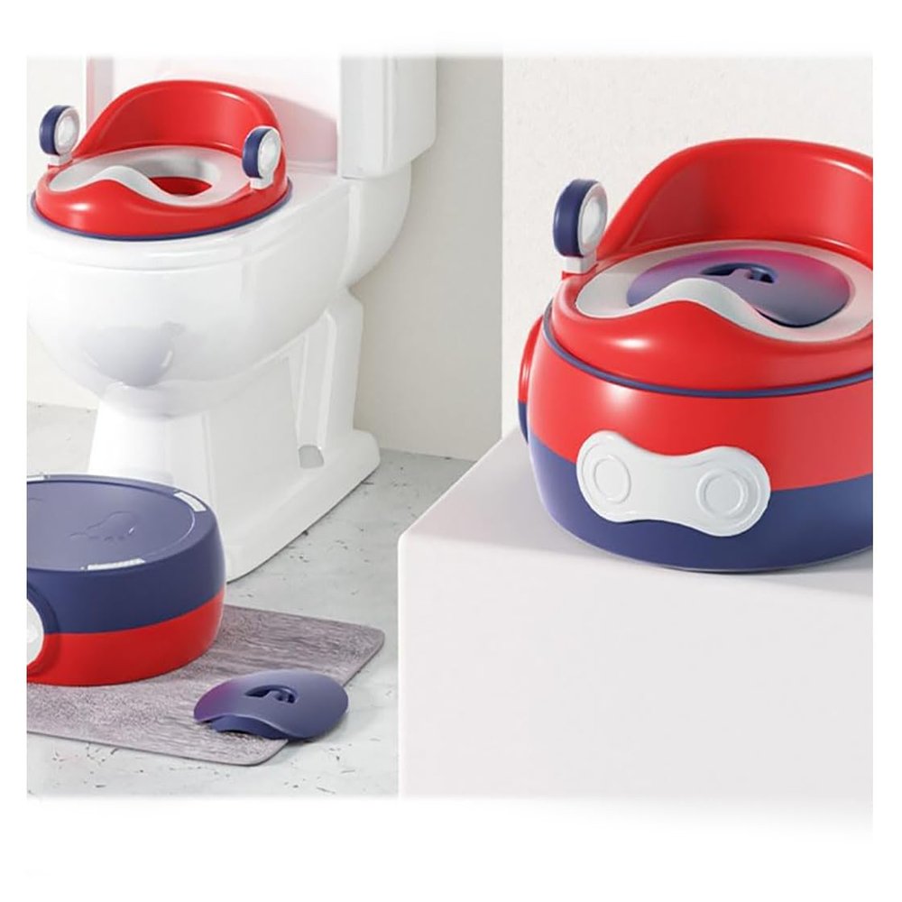 2 in 1 Portable Toddler Toilet Potty Training Seat with Step Stool Potty Chair for Kids Baby Boys Girls Non-slip Splash Guard Comfortable Safe Toddler Toilet Seat