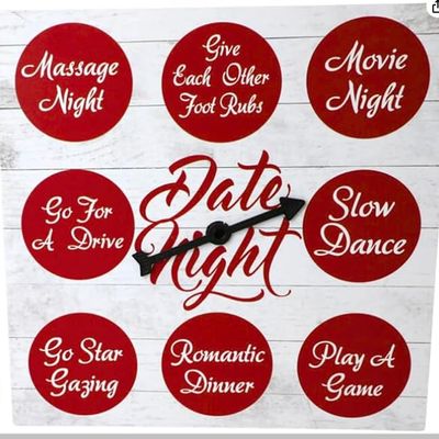 AJS - Spinning Date Night PlaqueDate Nigh/Decision Maker Gift for Special Occasions 1 Plaque