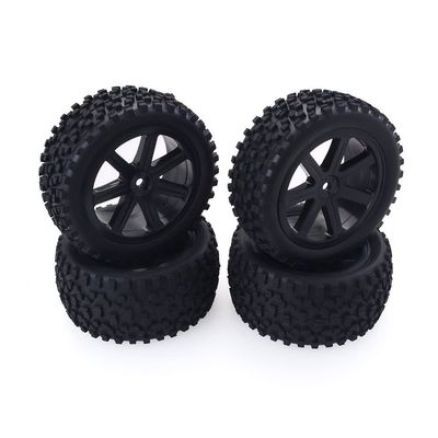 4PCS 1/10 RC Car Rubber Tyres Plastic Wheels for Redcat for HSP HPI Hobbyking for for Traxxas Losi VRX LRP for ZD Racing 1/10 Buggy Modification Accessories