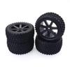 4PCS 1/10 RC Car Rubber Tyres Plastic Wheels for Redcat for HSP HPI Hobbyking for for Traxxas Losi VRX LRP for ZD Racing 1/10 Buggy Modification Accessories view 2