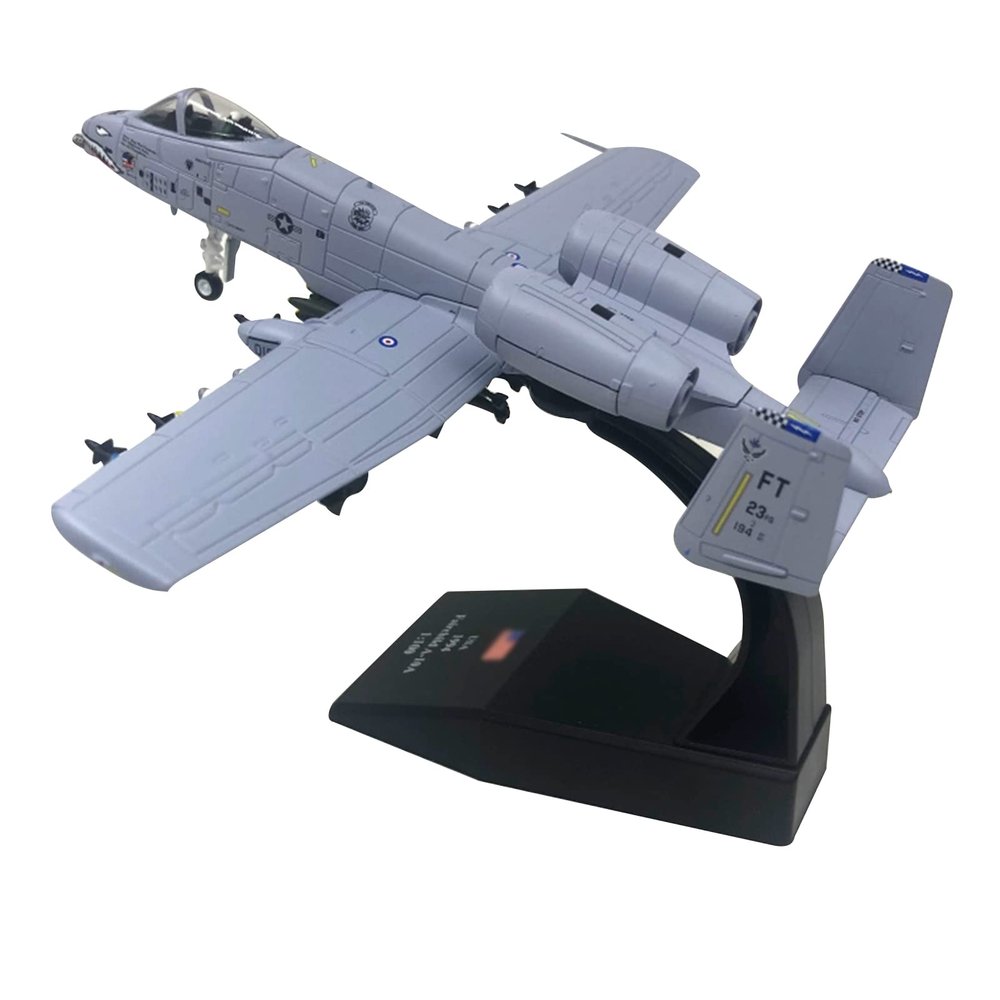 ZEZEFUFU 1/100 Scale A-10 Attack Aircraft Thunderbolt II Fighter Model Fighter Attack Plane Models for Collection Gift