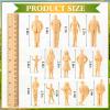 Namalu 30 Pcs Miniature People 1: 25 Scale Unpainted Mini People Figures Model Trains Architectural Sitting and Standing Diorama Figures for Scale Model Train Miniature Scenes Decoration view 2