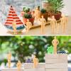 Namalu 30 Pcs Miniature People 1: 25 Scale Unpainted Mini People Figures Model Trains Architectural Sitting and Standing Diorama Figures for Scale Model Train Miniature Scenes Decoration view 3