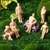 Namalu 30 Pcs Miniature People 1: 25 Scale Unpainted Mini People Figures Model Trains Architectural Sitting and Standing Diorama Figures for Scale Model Train Miniature Scenes Decoration view 4