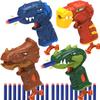 4-Pack Mini Dinosaur Toy Guns Set for Kids Nerf Party Favors, Family Small Dino Blaster Bulk for Toddlers Age 3 4 5 6, Ideal Boys Gift Birthday Valentine Easter Christmas Stocking Stuffers view 1