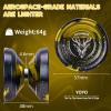 FETESNICE LY10 Yoyo Professional Responsive Yoyo, Dual Purpose Metal Yo-yos for Kids 8-12 Beginner, Unresponsive Yo yo Bearing for Adults with Removal Bearing Tool, 10 Strings (Black-Yellow) view 4