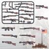 MaozyHomie 36 Pcs Weapons Pack Military U.S Field Force Weapons Toy Set - Brown Weapons Accessories Weapon Battle Building Blocks Compatible with Major Brand, 3 Years Old and up view 2