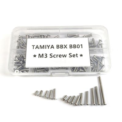 1/10 RC Rock Crawler Metal Steel M3 Hex Screws Set Replacement for Tamiya 1/10 RC BBX BB-01 Buggy RC Car