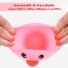 Oligey Silicone Baby Bowl Stay Put as Independent Eater Led Weaning Supply,The Ducky Cartoon Suction Dishware with Protrusion is Spill and Topple Proof for Kid Solid Food Feeder Self Learning Smoothly view 4