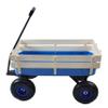 Outdoor Sport Wagon All Terrain Pulling Kids' Pull-Along Wagons w/Wood Railing Air Tires Big Foot Panel Wagon w/Removable Wooden Side Panels Weight Capacity 176 LBS Sturdy Steel Wagon Bed (Blue) view 1