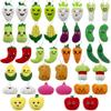 40 PCS Mini Vegetable Food Plush Toy Set Cute Small Vegetable Stuffed Toy Keychain for Party Favors Keychain Ornament for Goody Bag Easter Egg Stuffers Carnival Birthday Party Classroom Prizes view 1