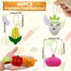 40 PCS Mini Vegetable Food Plush Toy Set Cute Small Vegetable Stuffed Toy Keychain for Party Favors Keychain Ornament for Goody Bag Easter Egg Stuffers Carnival Birthday Party Classroom Prizes view 2