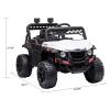 12V Kids Ride On Car Truck Parent Remote Control, Spring Suspension, LED Lights, Open Doors, Safety Belt, AUX Port, Music White Power Wheels Vehicle for Boys Girls view 2