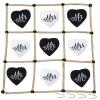 VercanMonth 3 x 3 ft Wedding Game for Reception Instant Setup No Assembly Outdoor Game Bean Bag Toss with Rope Yard Backyard Lawn Games for Wedding(Heart) view 1