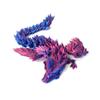 Flavery 3D Printed Dragon - 18 inch Flying Articulated Dragon with Wings, Flexible Winged Crystal Fidget Toy, Home Decor, Birthday Gift, Desk Pet(Purple) view 1