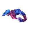 Flavery 3D Printed Dragon - 18 inch Flying Articulated Dragon with Wings, Flexible Winged Crystal Fidget Toy, Home Decor, Birthday Gift, Desk Pet(Purple) view 3