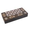 3 in 1 Wooden Checkers Backgammon Chess Set Travel Chess Set Foldable Chessboard with Wooden Chess Pieces Set Portable Board Game Set (Color : 34x34cm) (34x34cm) view 2