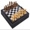 32X32X5Cm Checkerboard of Black and White Leather in Wood Professional Chess for Adults Amusement Toy for Children view 1