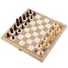 3 in 1 Learning Foldable Gift Beginner Portable Backgammon Games Travel Wooden for Adult Kids Chess Board Set Entertainment Set Portable Board Game Set (29x29cm) view 2
