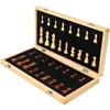 Folding Chess Set Board Handmade Portable Travel Sets with Game Pieces Storage Slots for Adults and Kids (Size : 29cm) (34cm) view 1